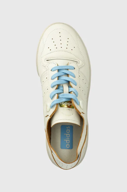 beige adidas Originals leather sneakers Rivalry Summer Low