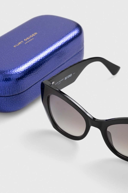 czarny Kurt Geiger London okulary przeciwsłoneczne