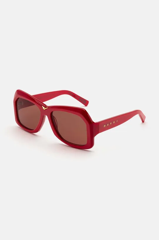 Marni okulary przeciwsłoneczne Tiznit Metallic Cherry czerwony