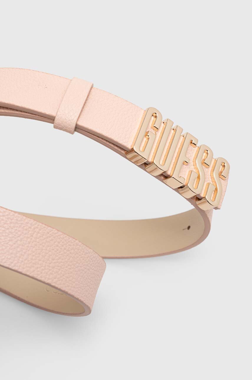 GUESS Cintura Donna Rosa BW7811VIN30 - Ecopelle Double Face Larga 3 Cm, Modello Autunno Inverno - 5