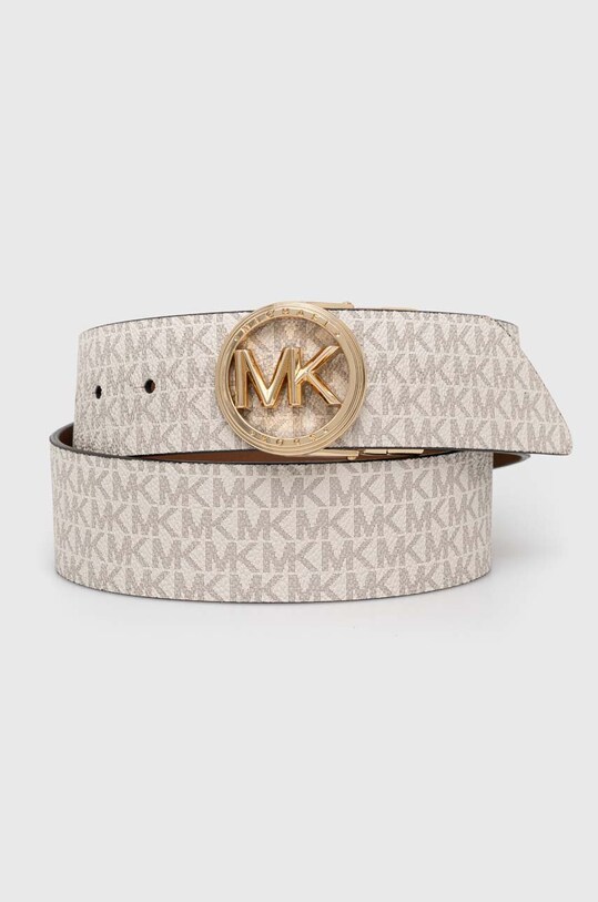Двухсторонний кожаный ремень MICHAEL Michael Kors женский цвет бежевый ...