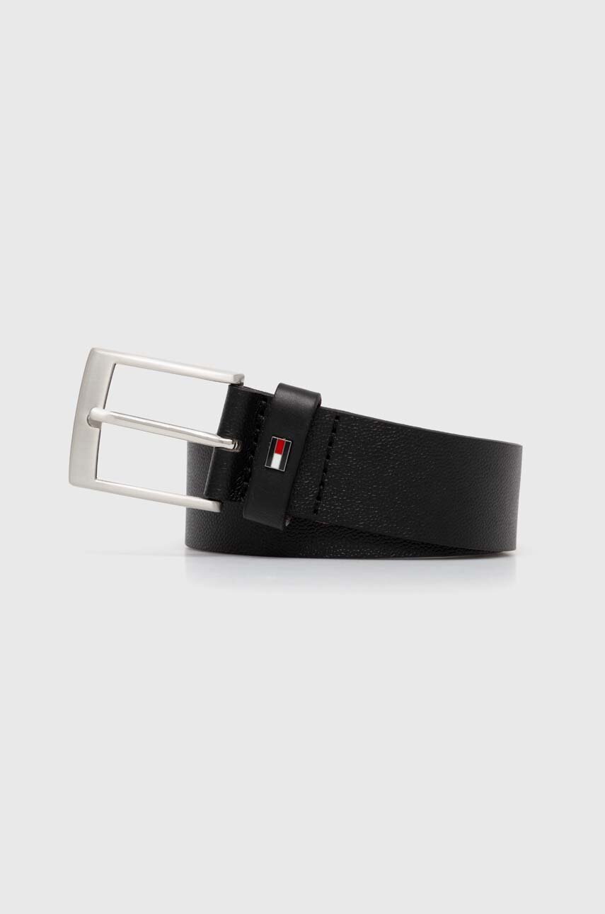 Кожаный ремень Tommy Hilfiger мужской цвет чёрный | ANSWEAR.ua