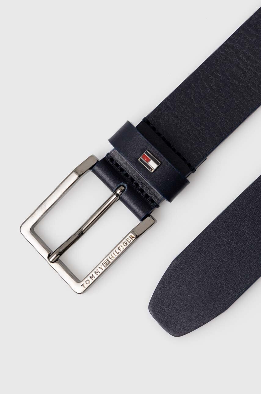 Кожаный ремень Tommy Hilfiger мужской цвет синий | ANSWEAR.ua