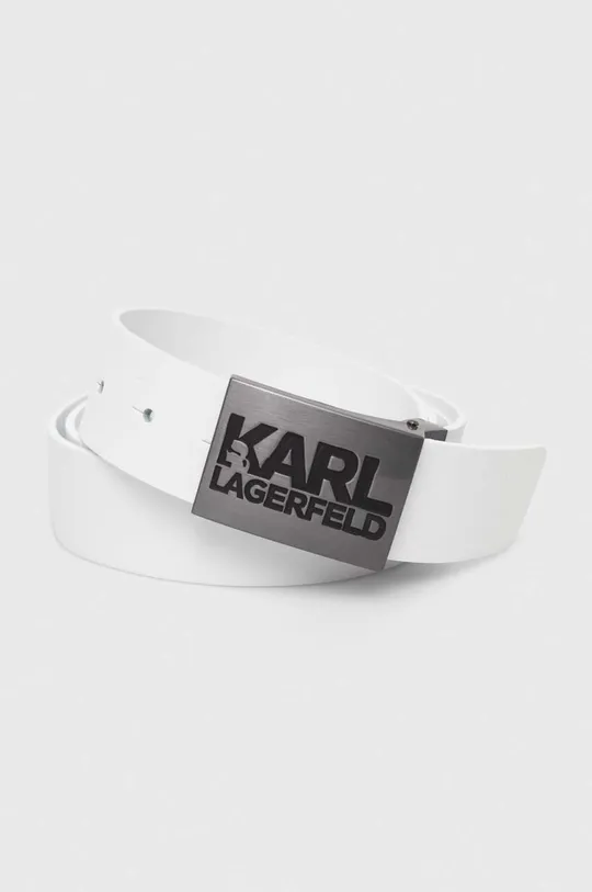 λευκό Δερμάτινη ζώνη Karl Lagerfeld Ανδρικά
