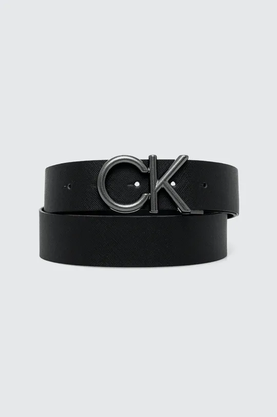 čierna Kožený opasok Calvin Klein Pánsky
