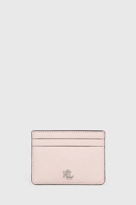 ροζ Δερμάτινη θήκη για κάρτες Lauren Ralph Lauren Γυναικεία