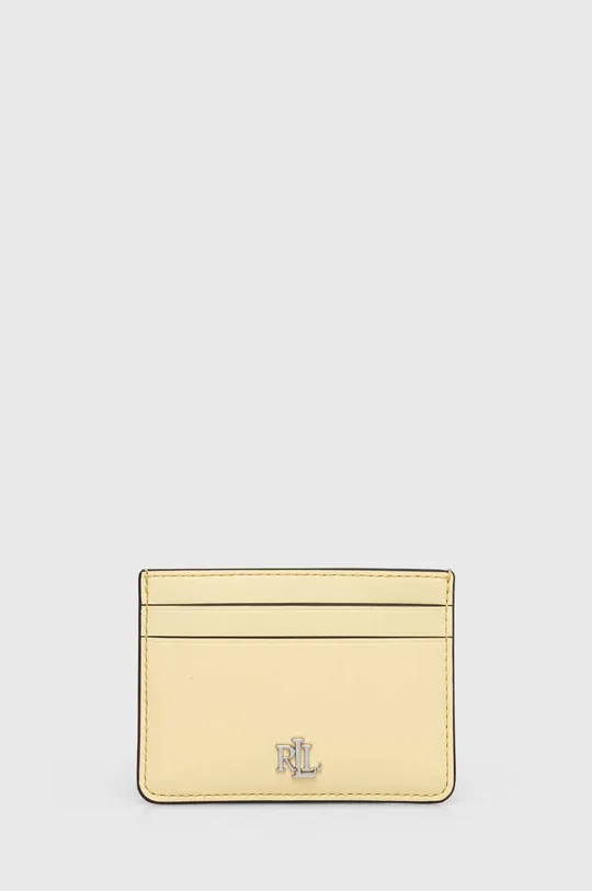 κίτρινο Δερμάτινη θήκη για κάρτες Lauren Ralph Lauren Γυναικεία