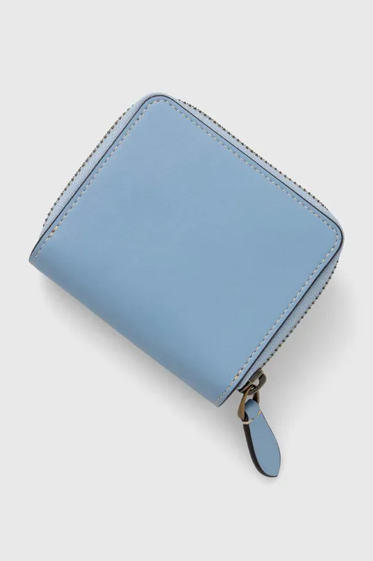Kožená peňaženka Polo Ralph Lauren modrá