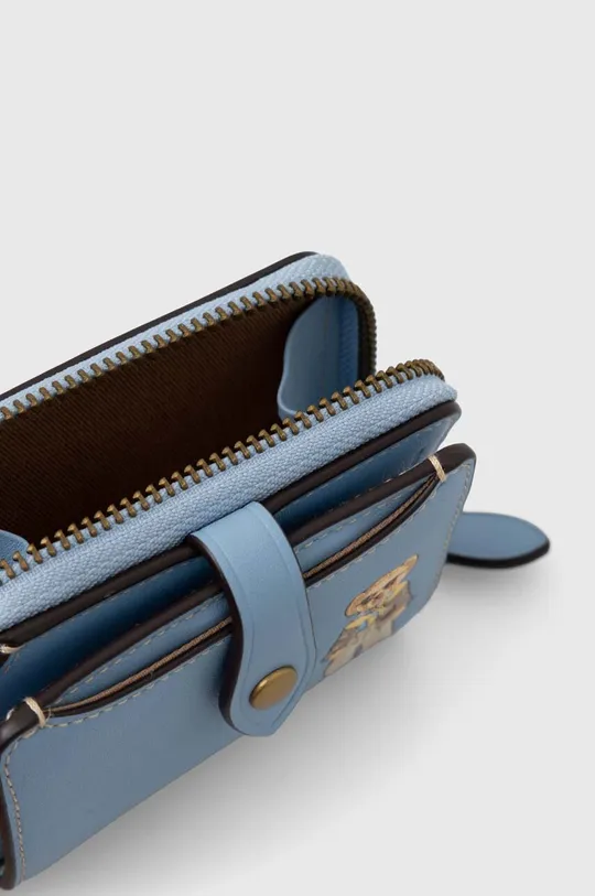 голубой Кожаный кошелек Polo Ralph Lauren