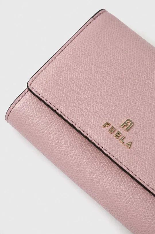 Δερμάτινο πορτοφόλι Furla ροζ