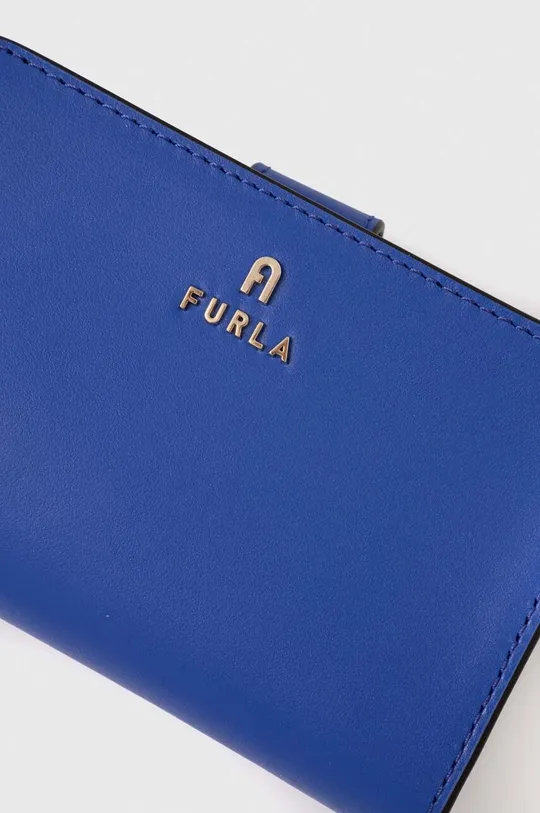 Шкіряний гаманець Furla блакитний