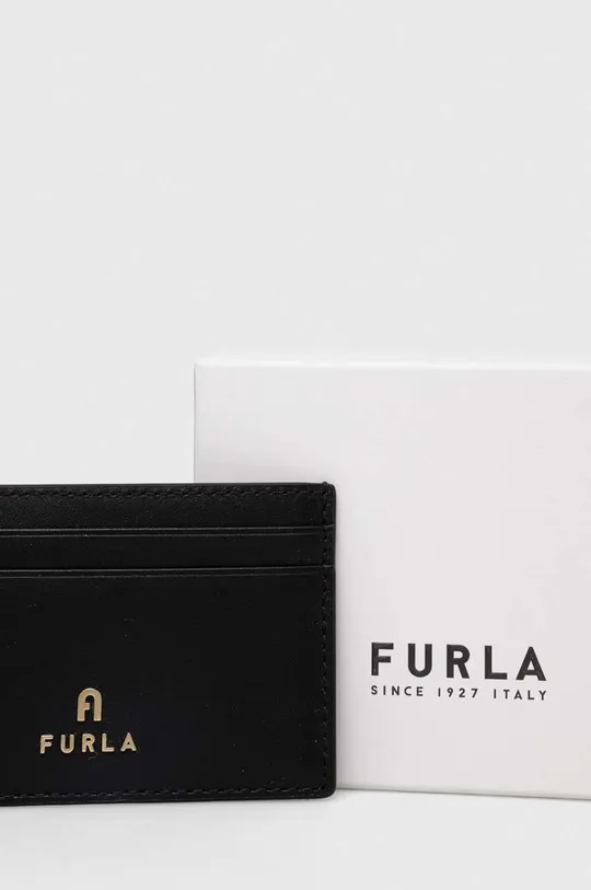 Usnjen etui za kartice Furla Glavni material: 100 % Naravno usnje Podloga: 100 % Viskoza