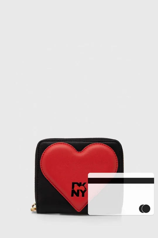 μαύρο Δερμάτινο πορτοφόλι DKNY HEART OF NY