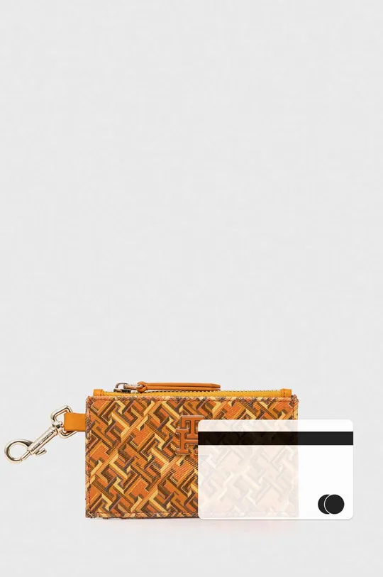 oranžna Usnjena denarnica Tommy Hilfiger