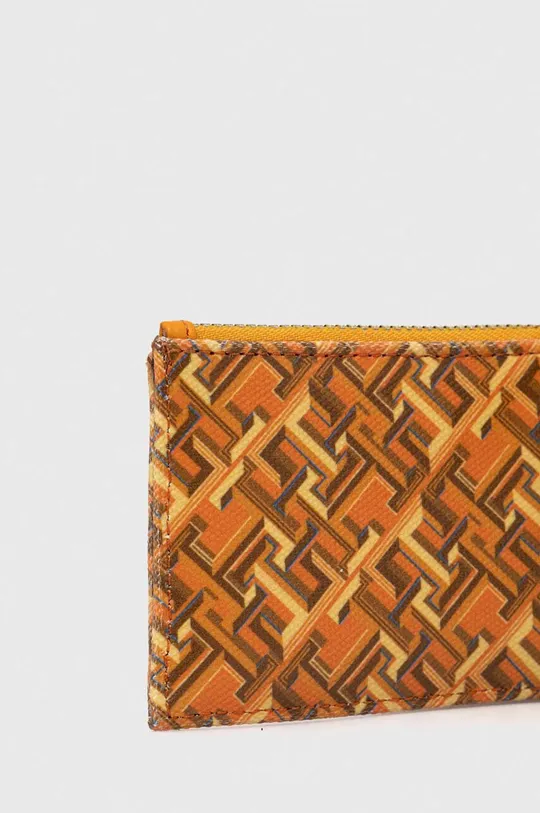 Usnjena denarnica Tommy Hilfiger oranžna