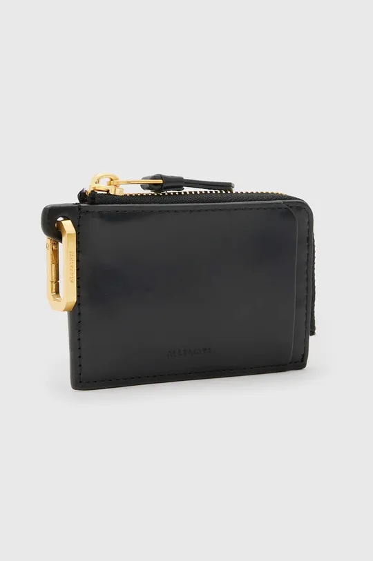 Kožená peňaženka AllSaints Remy čierna
