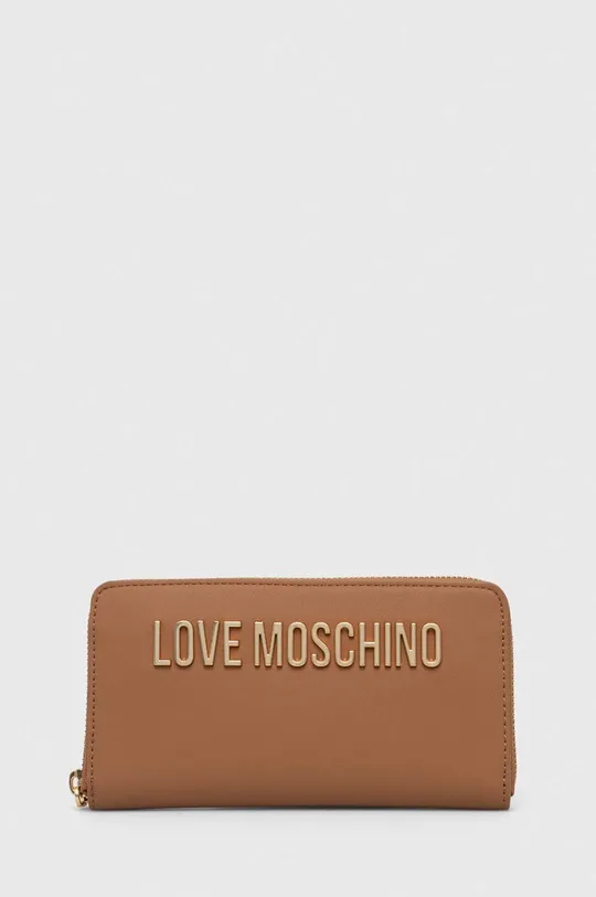 brązowy Love Moschino portfel Damski
