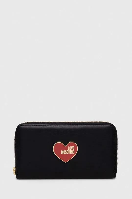 czarny Love Moschino portfel Damski