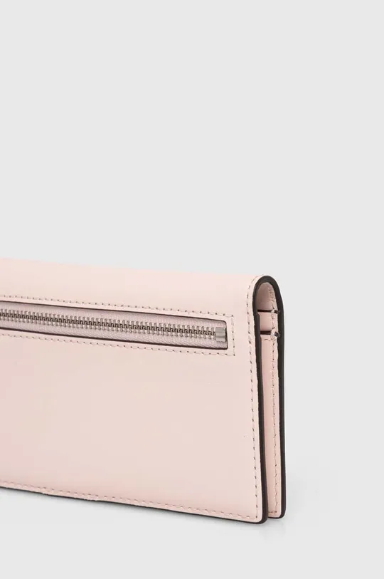 Kožená peňaženka Lauren Ralph Lauren ružová