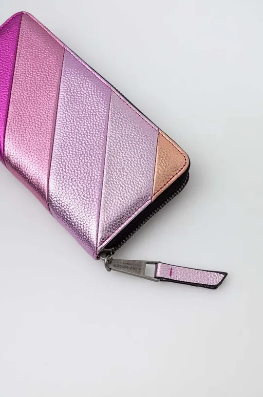 Шкіряний гаманець Kurt Geiger London рожевий