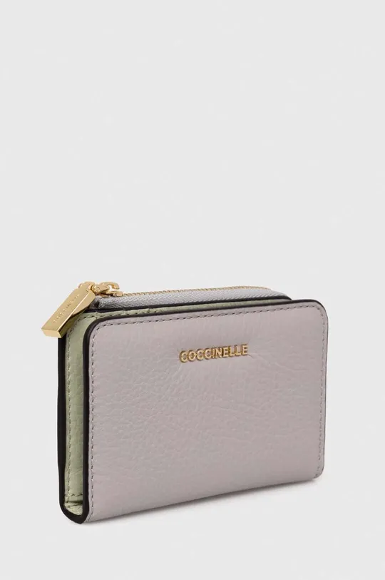 Usnjena denarnica Coccinelle siva