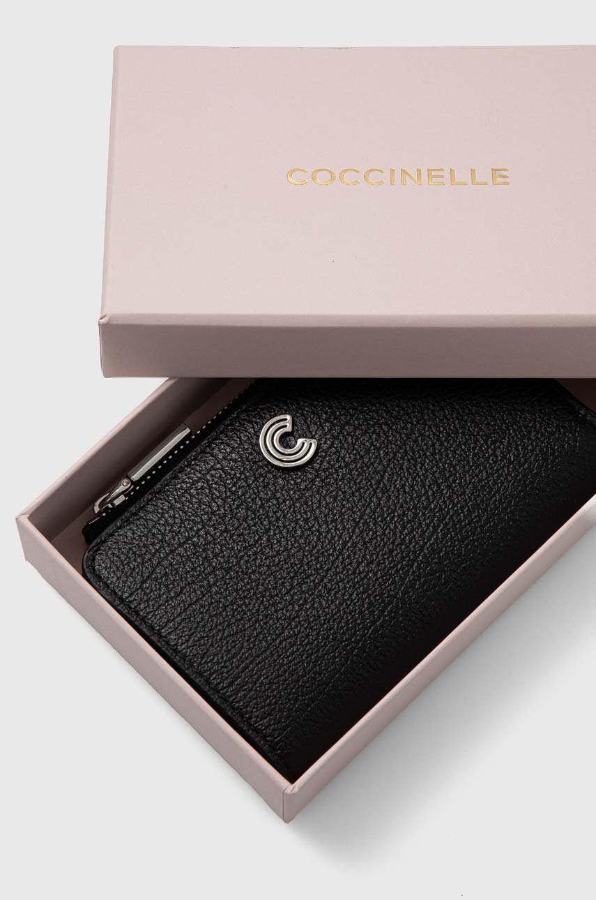 Кожаный кошелек Coccinelle женский цвет чёрный | ANSWEAR.ua