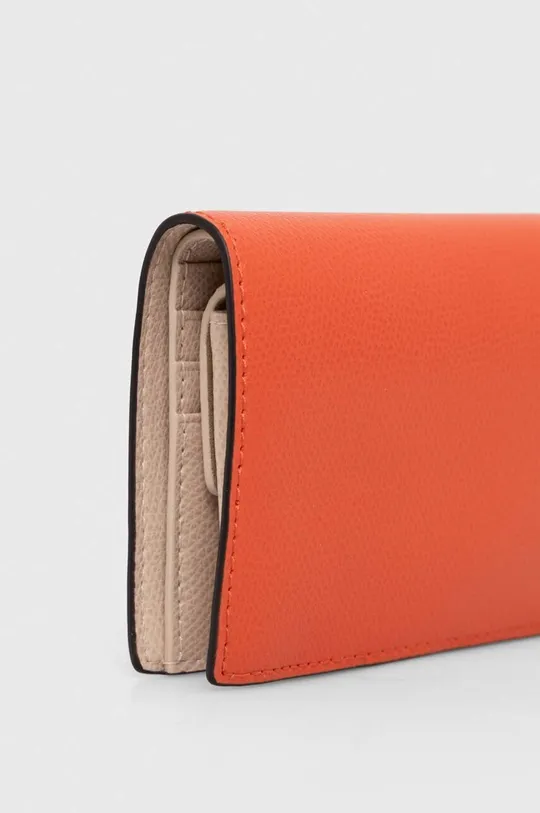 Usnjena denarnica Furla oranžna