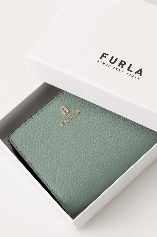 zielony Furla portfel skórzany