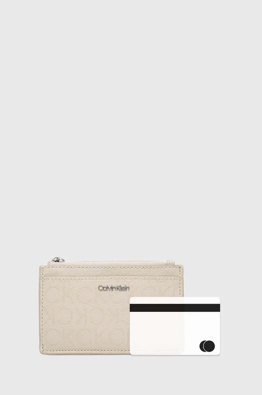 beżowy Calvin Klein portfel