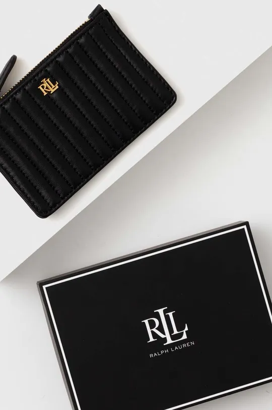 μαύρο Δερμάτινο πορτοφόλι Lauren Ralph Lauren