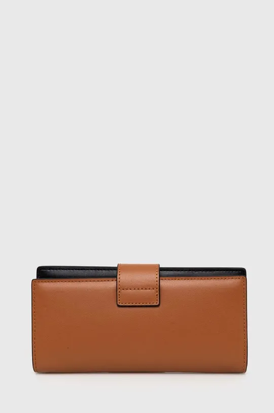 Шкіряний гаманець Karl Lagerfeld коричневий