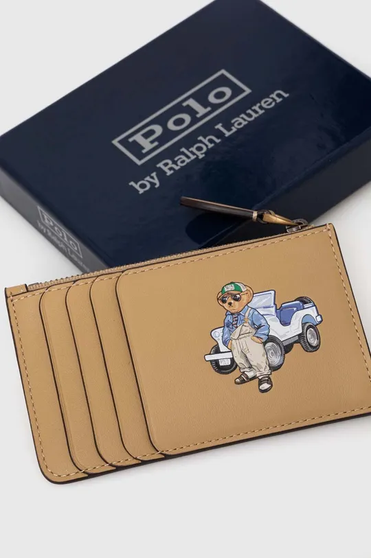 Usnjena denarnica Polo Ralph Lauren Glavni material: 100 % Naravno usnje Podloga: 100 % Bombaž