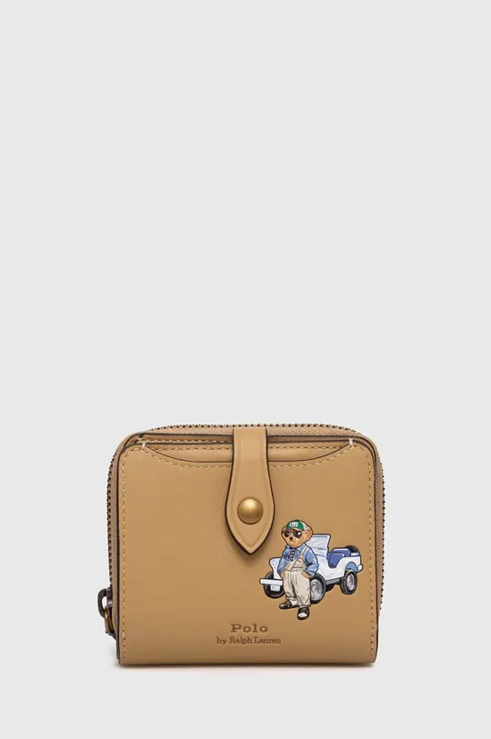 béžová Kožená peňaženka Polo Ralph Lauren Dámsky