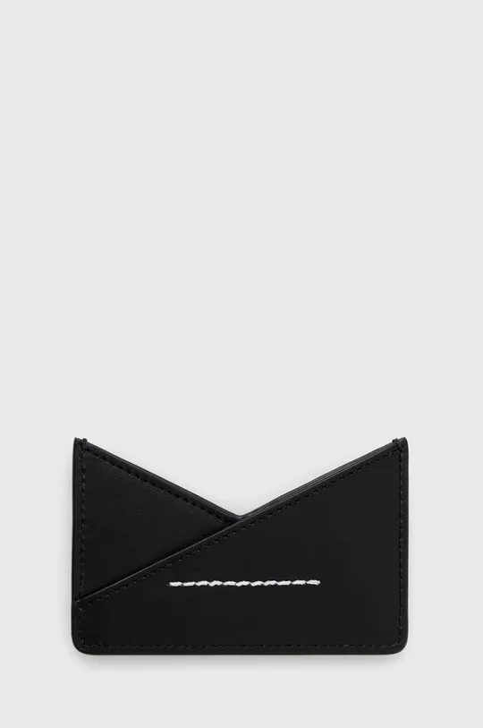 Kožené puzdro na karty MM6 Maison Margiela Japanese 6 slg čierna