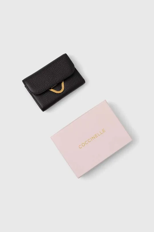 чорний Шкіряний гаманець Coccinelle