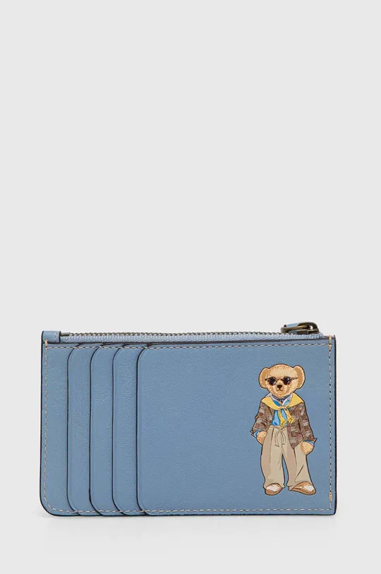 modrá Kožená peňaženka Polo Ralph Lauren Dámsky