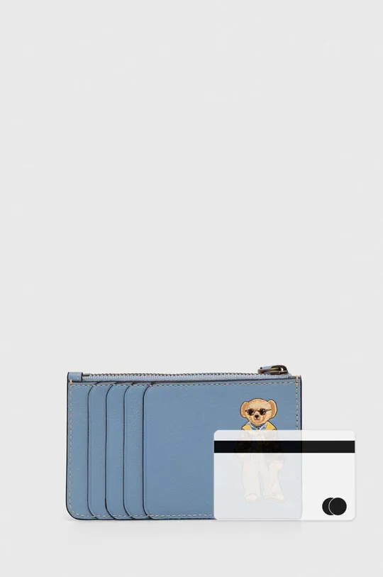modra Usnjena denarnica Polo Ralph Lauren