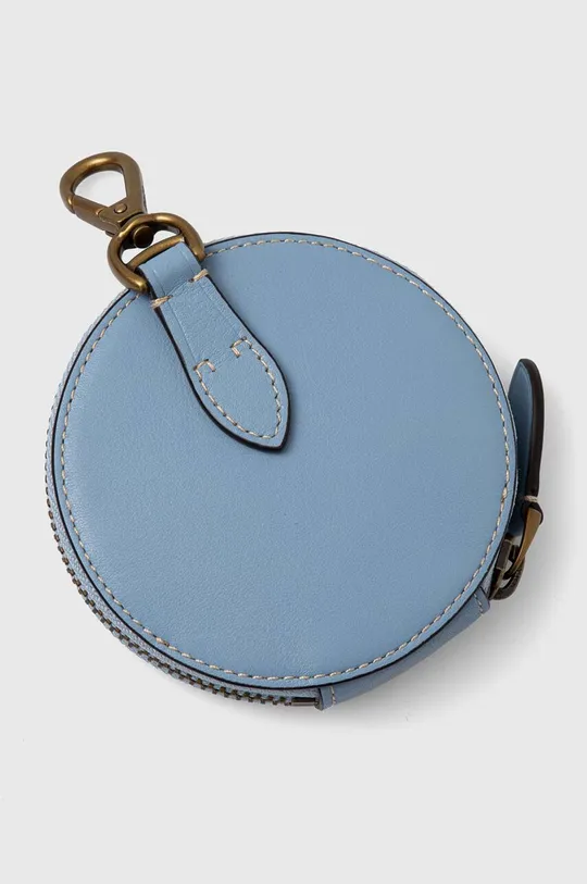Kožená peňaženka Polo Ralph Lauren modrá