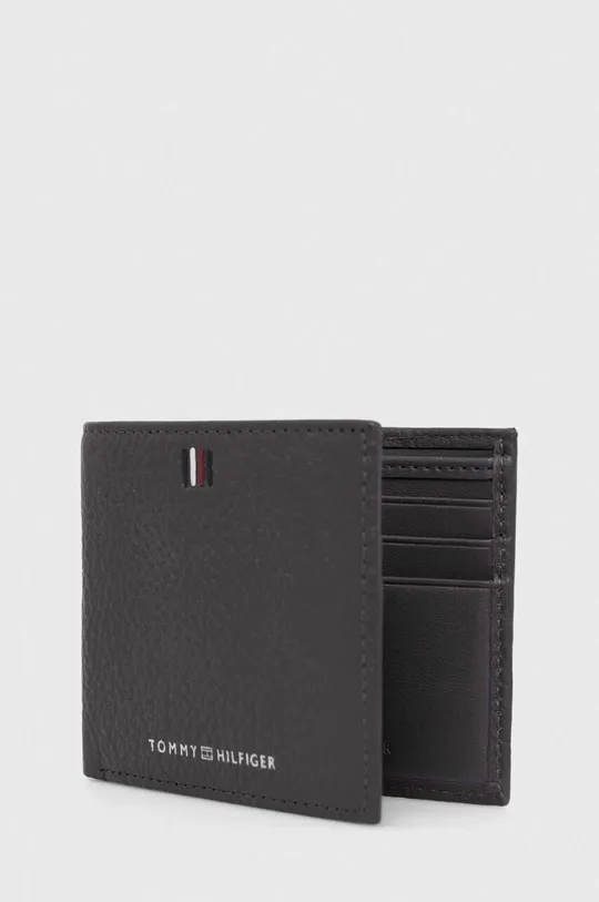 Usnjena denarnica Tommy Hilfiger siva