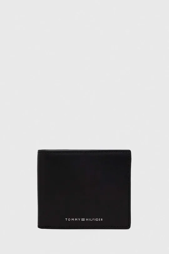 μαύρο Δερμάτινο πορτοφόλι Tommy Hilfiger Ανδρικά