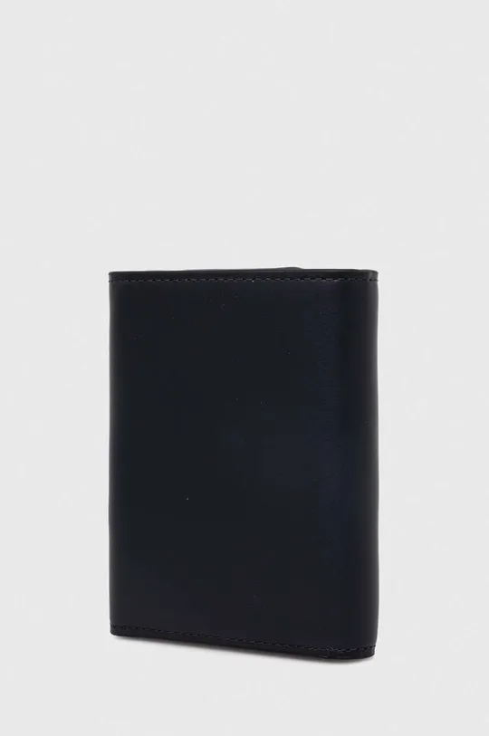 Kožená peňaženka Tommy Hilfiger tmavomodrá