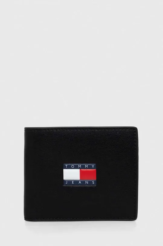 čierna Kožená peňaženka Tommy Jeans Pánsky