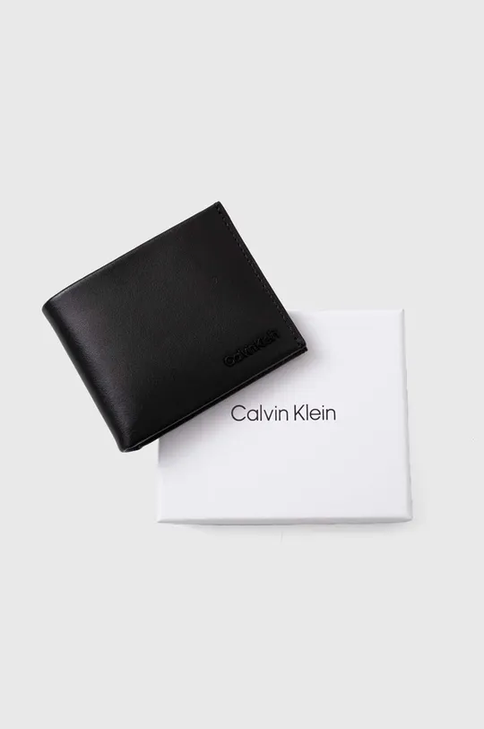 Calvin Klein portfel skórzany Skóra naturalna 