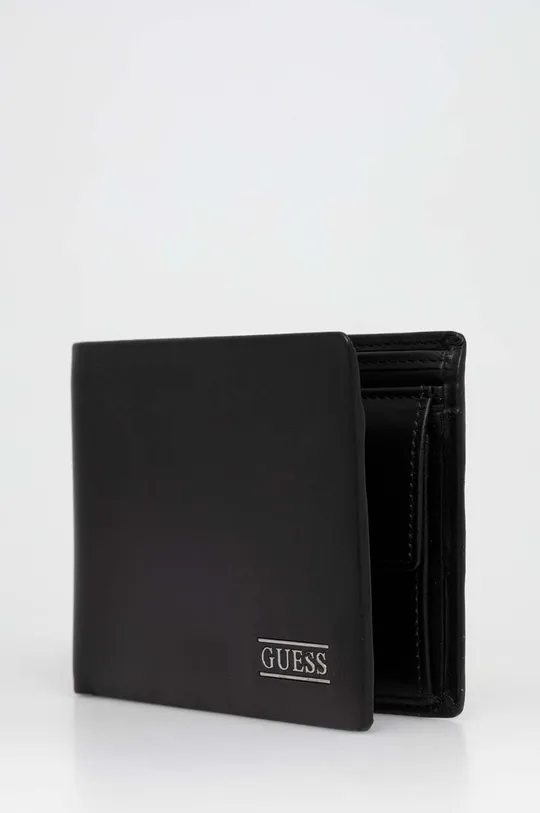 Kožená peňaženka Guess NEW BOSTON čierna