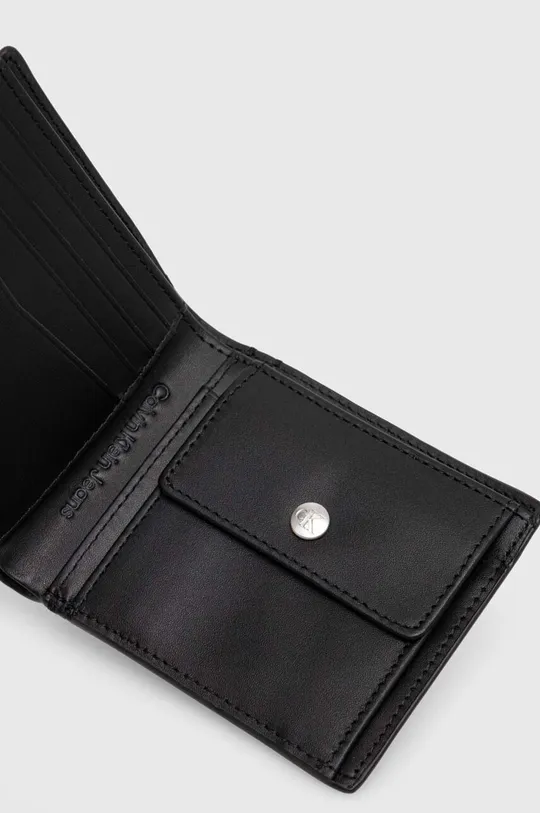 črna Usnjena denarnica Calvin Klein Jeans