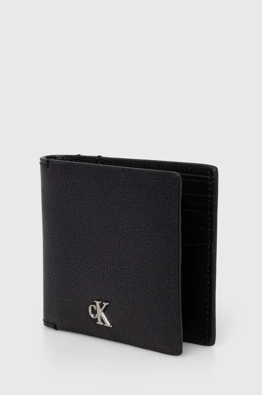 Usnjena denarnica Calvin Klein Jeans črna