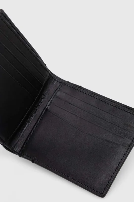 czarny Calvin Klein Jeans portfel skórzany