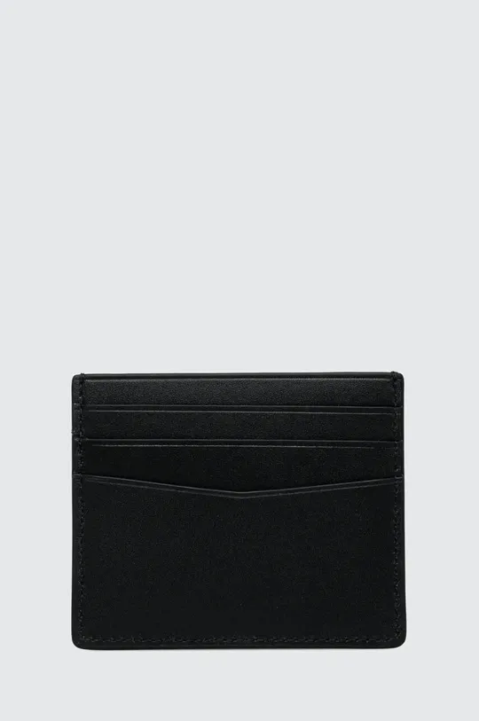 Kožené puzdro na karty Calvin Klein Jeans čierna