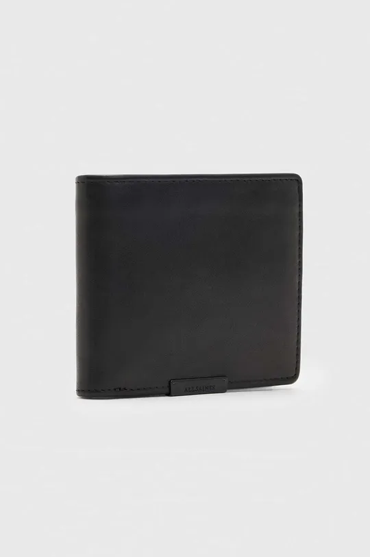 Usnjena denarnica AllSaints Blyth črna