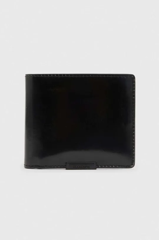 czarny AllSaints portfel skórzany Attain Męski